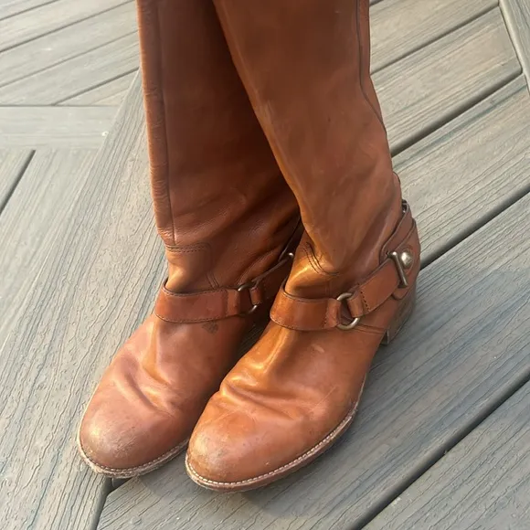 Coach Natale Harness Genuine Leather Riding Boots Size 39