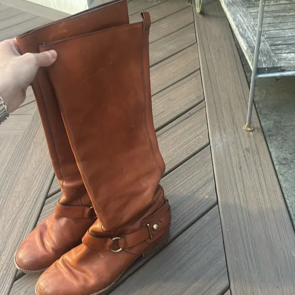 Coach Natale Harness Genuine Leather Riding Boots Size 39