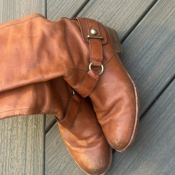 Coach Natale Harness Genuine Leather Riding Boots Size 39