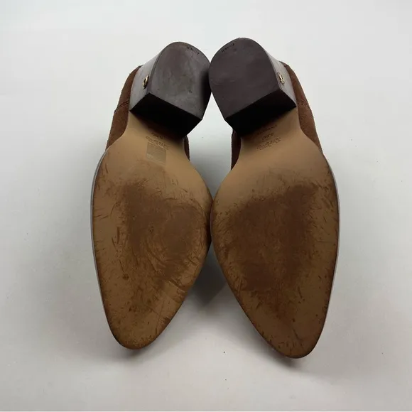 COACH PERRI Ankle Bootie Suede Fashion Boots Cognac Brown Size 5.5