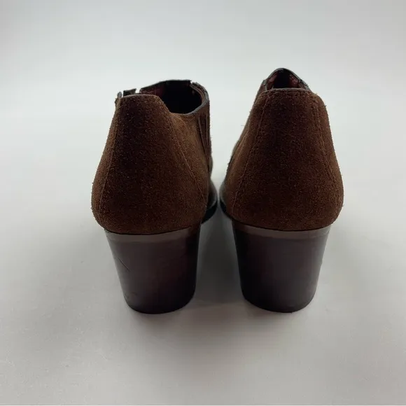COACH PERRI Ankle Bootie Suede Fashion Boots Cognac Brown Size 5.5