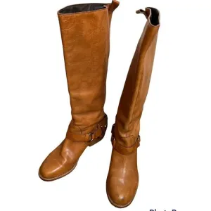 Coach Natalie Riding Leather boots with buckle size 7B Cognac