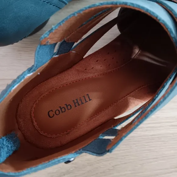 Cobb Hill Women's Laurel Woven Teal Wooven Booties‎ Size: 11 Comfort Boots NWOT
