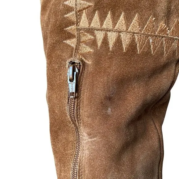 Coconuts‎ by Matisse Moon Tan Over the Knee Suede Boots 7M Boho Artsy Leather