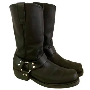 Cody James Mens Biker Harness Riding Work Leather Boots #CJ9995Z 10 M Black