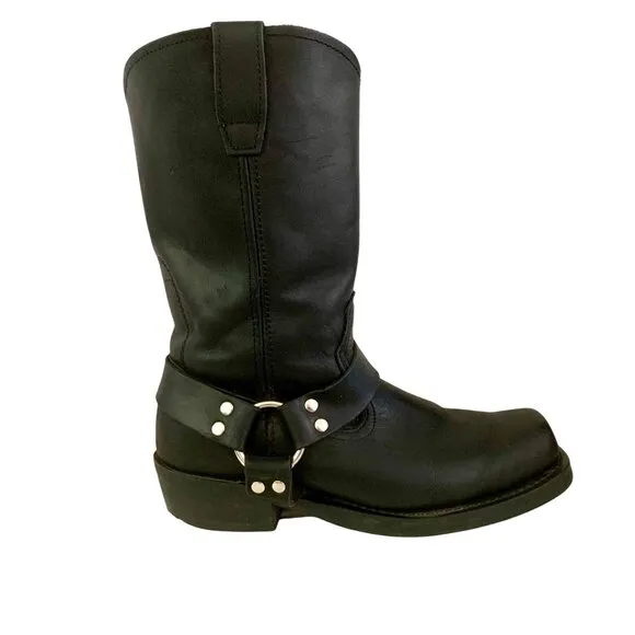 Cody James Mens Biker Harness Riding Work Leather Boots #CJ9995Z 10 M Black