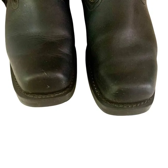 Cody James Mens Biker Harness Riding Work Leather Boots #CJ9995Z 10 M Black