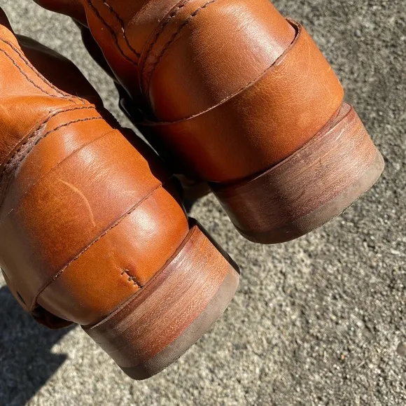 Cognac Frye riding boots