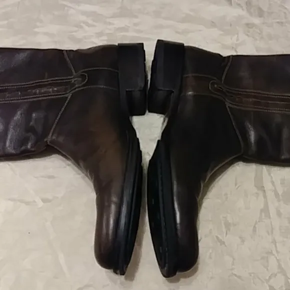 Cole Haan Biker Brown Leather Boots