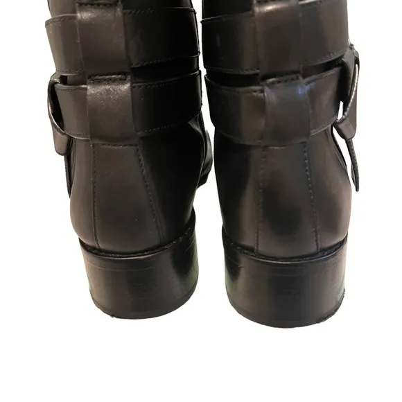 Cole Haan Briarcliff Black Leather Riding Boots, Sz 8