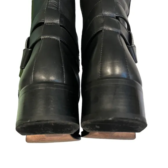Cole Haan Briarcliff Black Leather Riding Boots, Sz 8