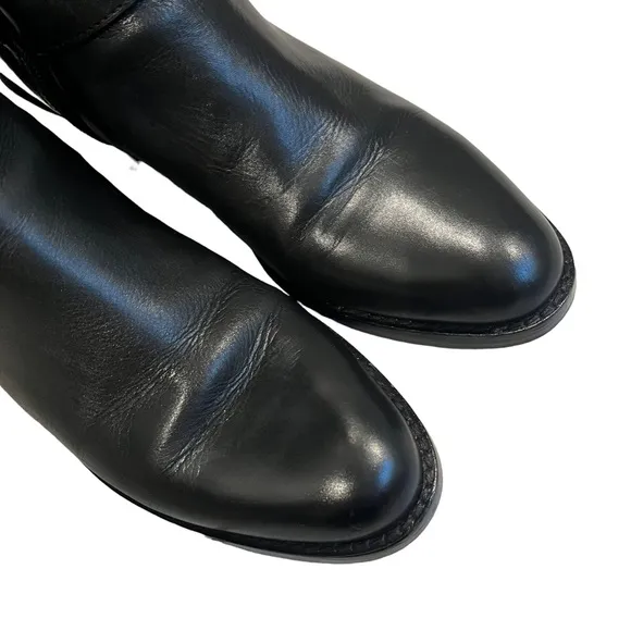 Cole Haan Briarcliff Black Leather Riding Boots, Sz 8