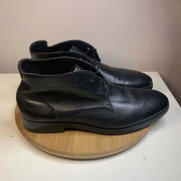 Cole Haan Grand OS Mens Size 11.5 M Boots Waterproof Black Leather Ankle C24498