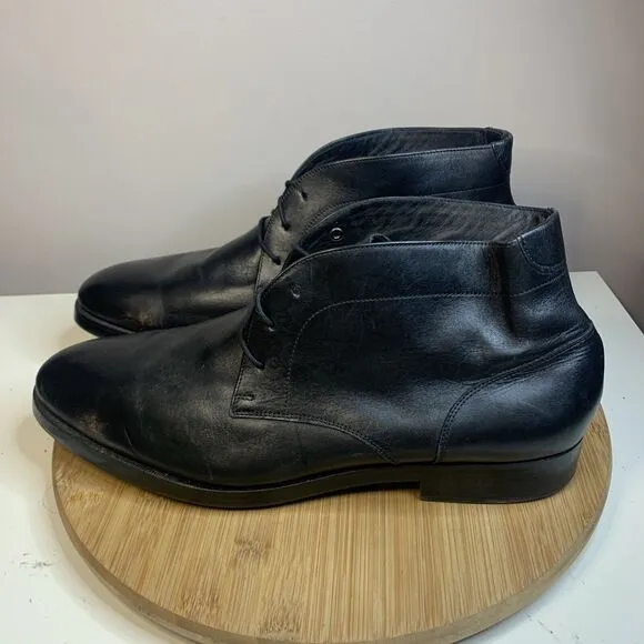 Cole Haan Grand OS Mens Size 11.5 M Boots Waterproof Black Leather Ankle C24498