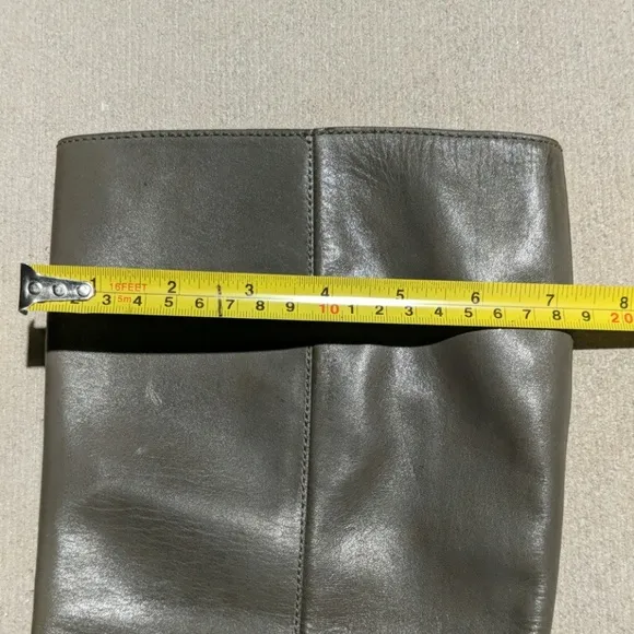 Cole Haan grey leather knee riding boots 8.5