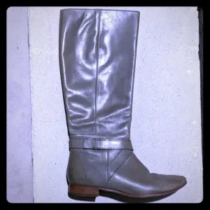 Cole Haan grey leather knee riding boots 8.5