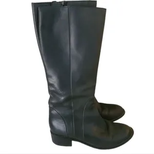 cole haan leather riding boots black size 7.5B