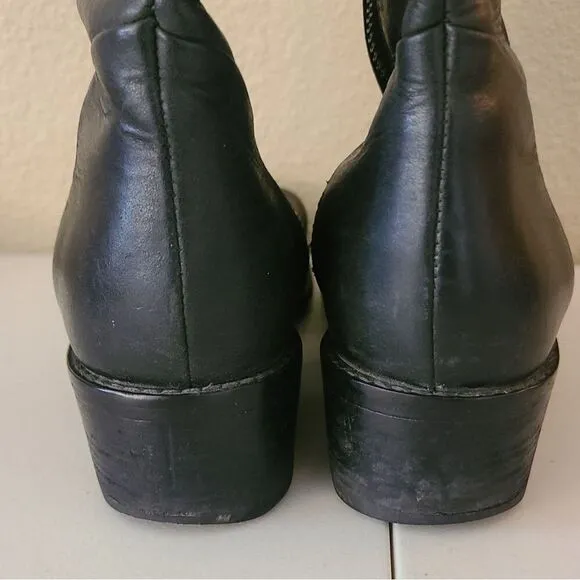 cole haan leather riding boots black size 7.5B