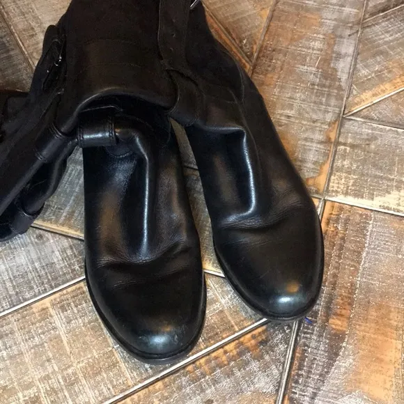Cole Haan leather strappy  boots. Leather/suede.