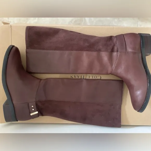 Cole Haan Leather/ Suede Riding boots, new with box