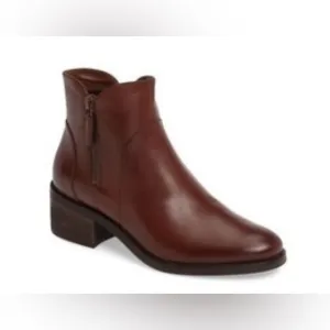 Cole Haan Lyla Waterproof Bootie Brown Leather Boots Size 6.5