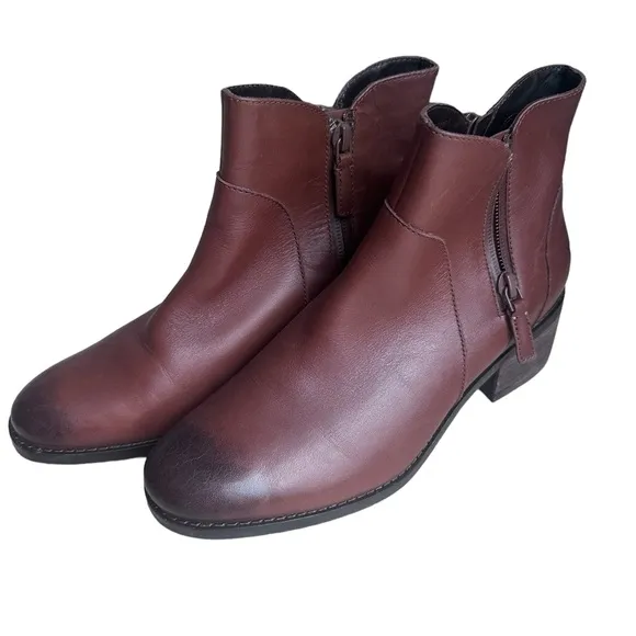 Cole Haan Lyla Waterproof Bootie Brown Leather Boots Size 6.5