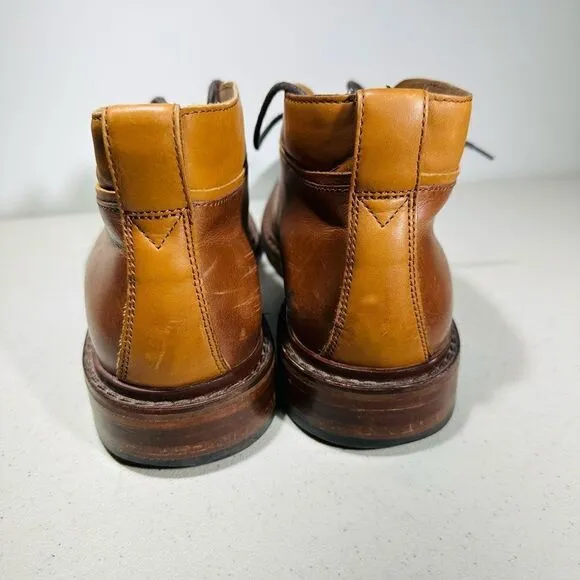 COLE HAAN Men's 8 Tone Brown Leather Oxford Chukka Boots