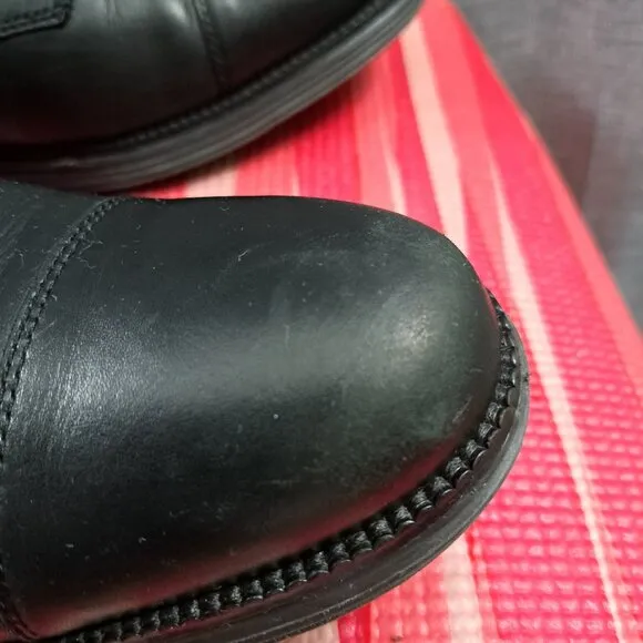 Cole Haan Mens Original Grand OS Cap Toe Laced Boots Black Leather Sz 10.5M