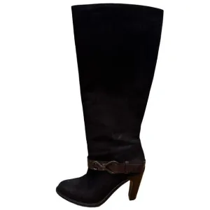 Cole Haan Nike Air D32419 Size 8 Women’s Tall Knee High Black Suede Boots riding