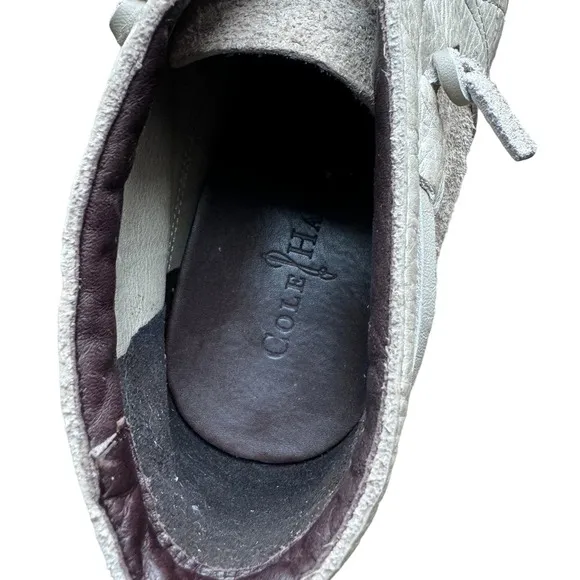 Cole Haan Nike Air Moc Boots Leather Booties‎ Lace Up C11215 Beige Size 9.5M