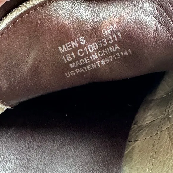 Cole Haan Nike Air Moc Boots Leather Booties‎ Lace Up C11215 Beige Size 9.5M