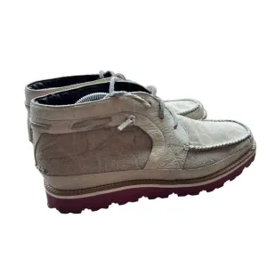 Cole Haan Nike Air Moc Boots Leather Booties‎ Lace Up C11215 Beige Size 9.5M