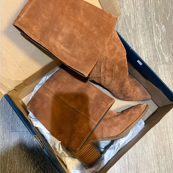 Cole Haan Tan Over the Knee Boots Suede