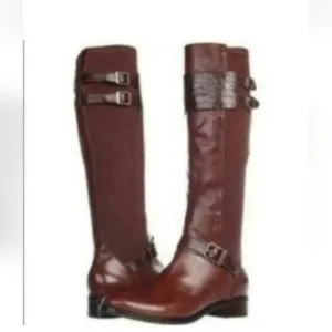Cole Haan Womens Brown Leather Tennley Riding Boots US 7.5B