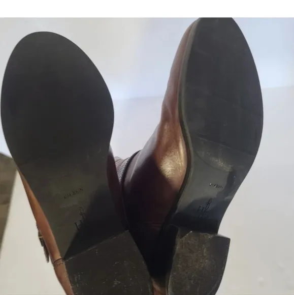 Cole Haan Womens Brown Leather Tennley Riding Boots US 7.5B