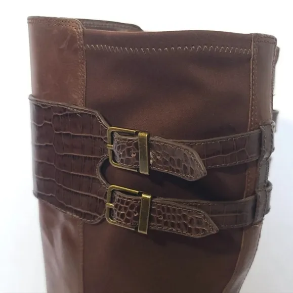 Cole Haan Womens Brown Leather Tennley Riding Boots US 7.5B