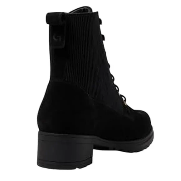 Cole Haan Womens Camea Combat ll Boots US 10 Wide Black Leather Waterproof NIB