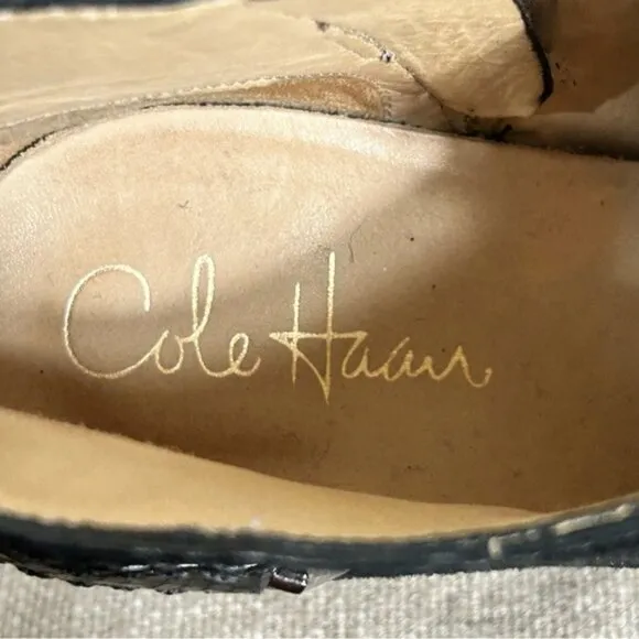 Cole Haan x Nike Air Black Suede Booties Heel Boots Size 8.5
