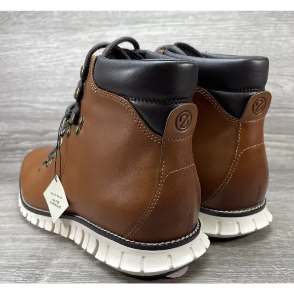 Cole Haan ZeroGrand Water Resistant Hiker Boots Brown Leather | Men's Size 10
