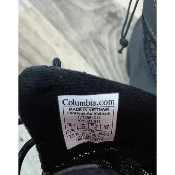 Columbia 1 Black Grey Artic Trip Waterproof Snow Omni Heat 200g Outdoor Boots