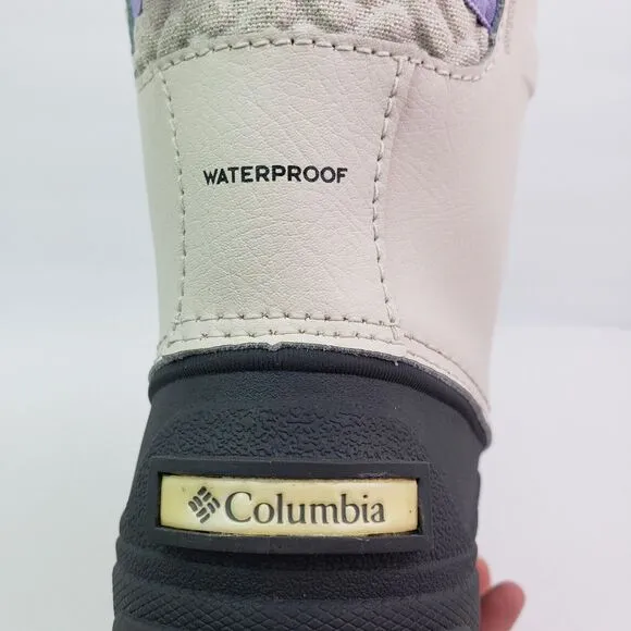 Columbia Bugaboot Celsius Girls Size 13 White Purple Gray Winter Snow Boots