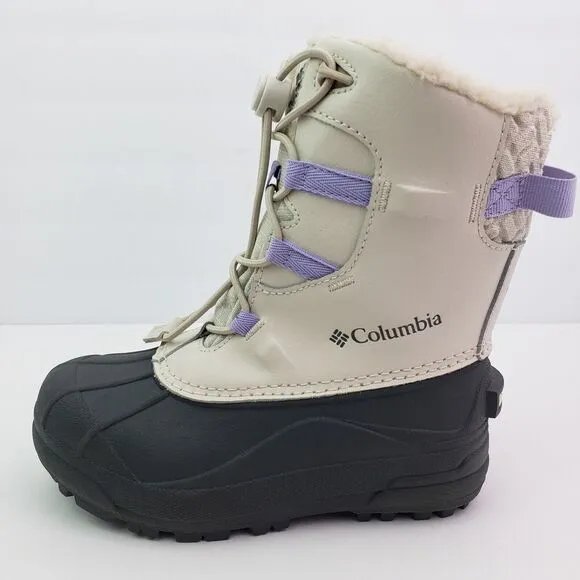 Columbia Bugaboot Celsius Girls Size 13 White Purple Gray Winter Snow Boots