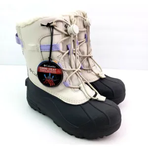 Columbia Bugaboot Celsius Girls Size 13 White Purple Gray Winter Snow Boots