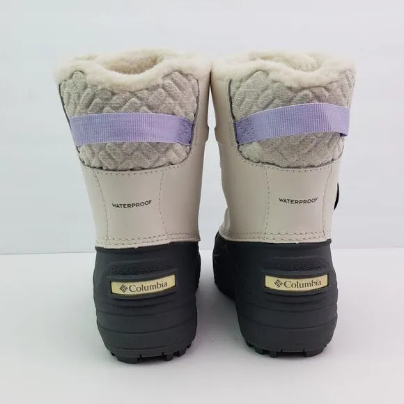 Columbia Bugaboot Celsius Girls Size 13 White Purple Gray Winter Snow Boots