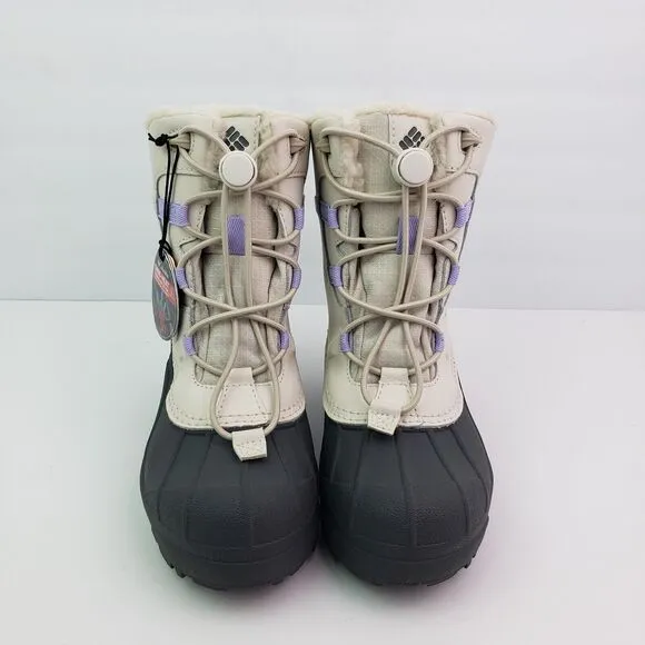 Columbia Bugaboot Celsius Girls Size 13 White Purple Gray Winter Snow Boots
