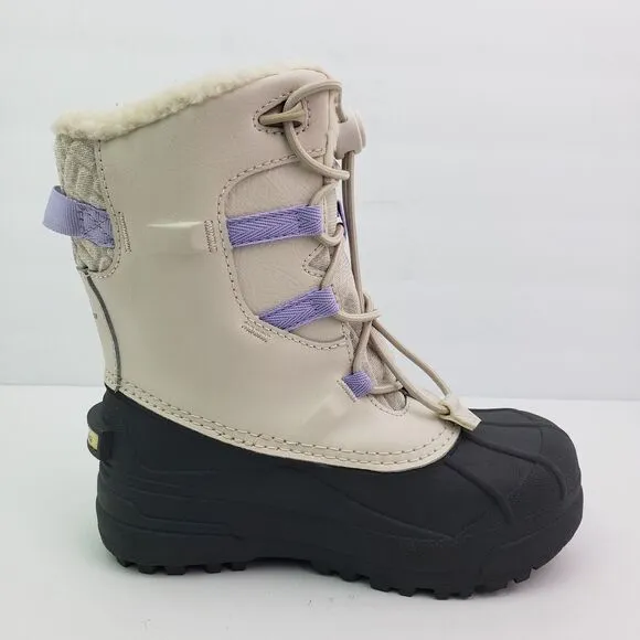 Columbia Bugaboot Celsius Girls Size 13 White Purple Gray Winter Snow Boots
