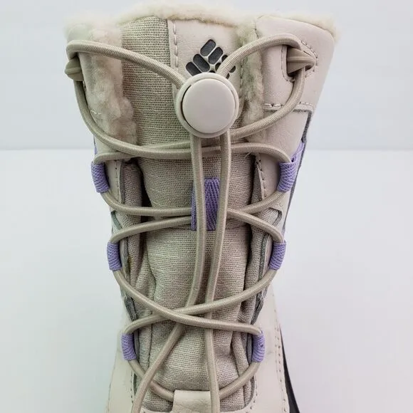 Columbia Bugaboot Celsius Girls Size 13 White Purple Gray Winter Snow Boots