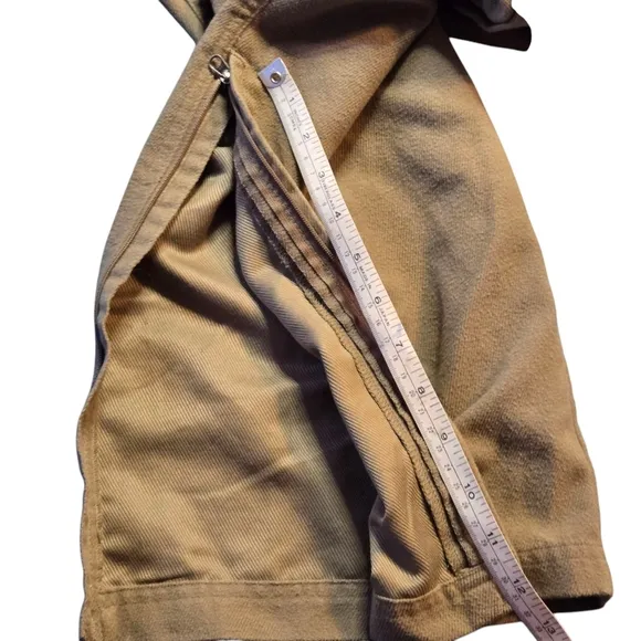 Columbia Mens Tan Heavy Hiking Work Pants w/ Zip Shorts Size 38x32 A4