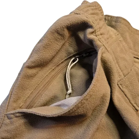 Columbia Mens Tan Heavy Hiking Work Pants w/ Zip Shorts Size 38x32 A4