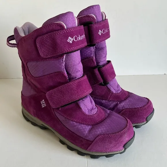 Columbia Parkers Peak Velcro Youth Purple Trekkinn Snow winter boots 5Y / 6W